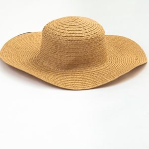 Floppy hat wide brim sun hat natural color summer vacation Iman global chic line